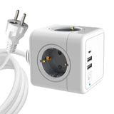 EAN 5704174884767 - Microconnect MC-CUBE015USBC base múltiple 1,5 m 4 salidas AC Interior Blanco imagen 1