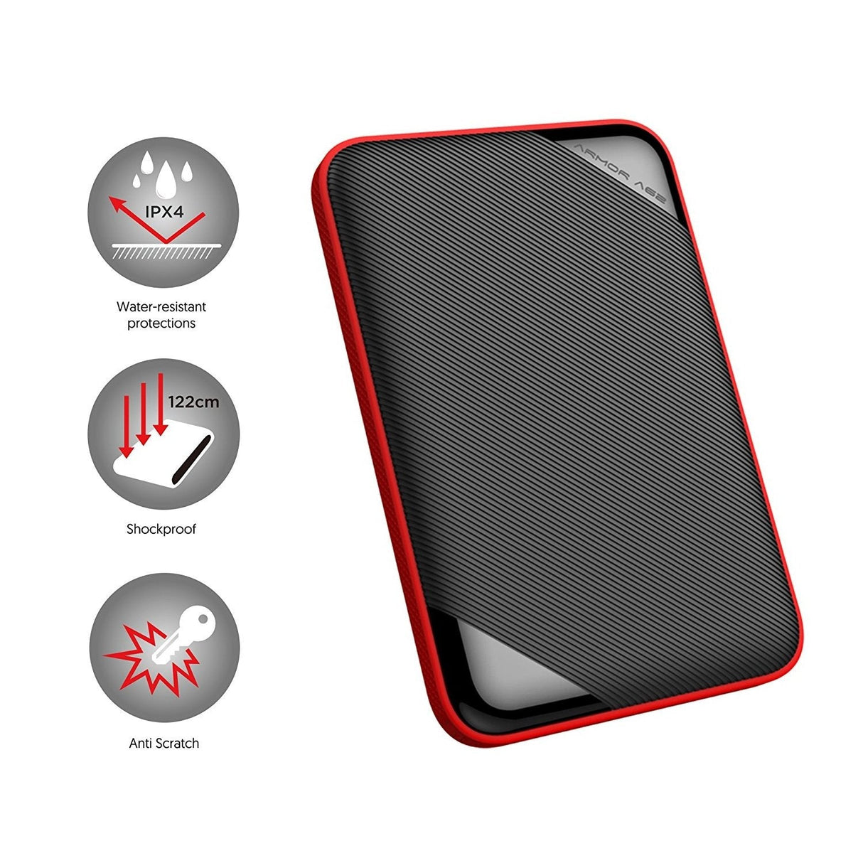 EAN 4712702658392 - Silicon Power Armor A62 disco duro externo 2 TB 2.5" USB tipo A 3.2 Gen 1 (3.1 Gen 1) Negro, Rojo imagen 5