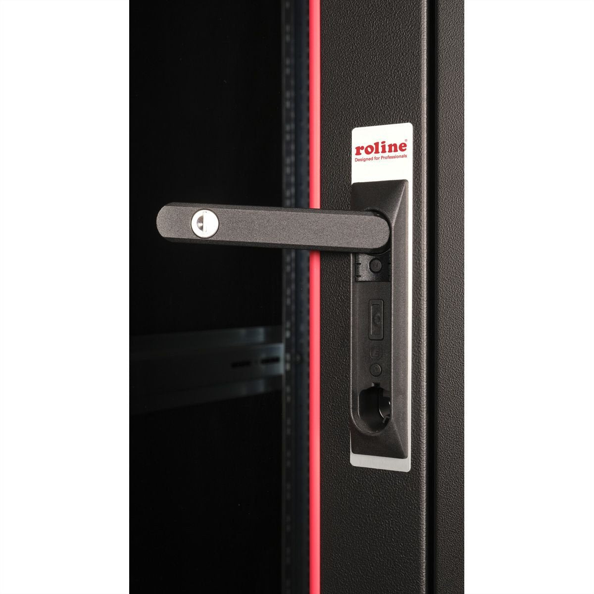 Roline 19-Zoll Netzwerkschrank Basic 32 He, 600x800 Bxt Glastr Schwarz