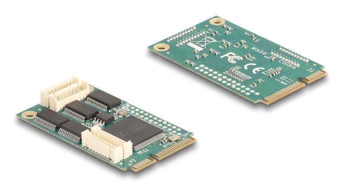 Delock Mini Pcie E/S Tamaño Completo 4 X Serial Rs-232, Extensión De La Interfaz 95278