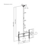 Aisens Soporte De Techo Pro Giratorio, Inclinable, Extensible Y Nivelable Para Monitor/Tv 80kg De 50-100, Negro