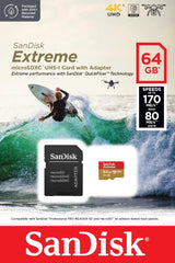 Sandisk Extreme Microsdxc 64 Gb 170/80 Mb/S A2