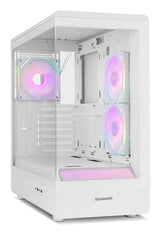 Caja Nox Semitorre Frameless Hummer Signal Argb Blanca Usb Type C