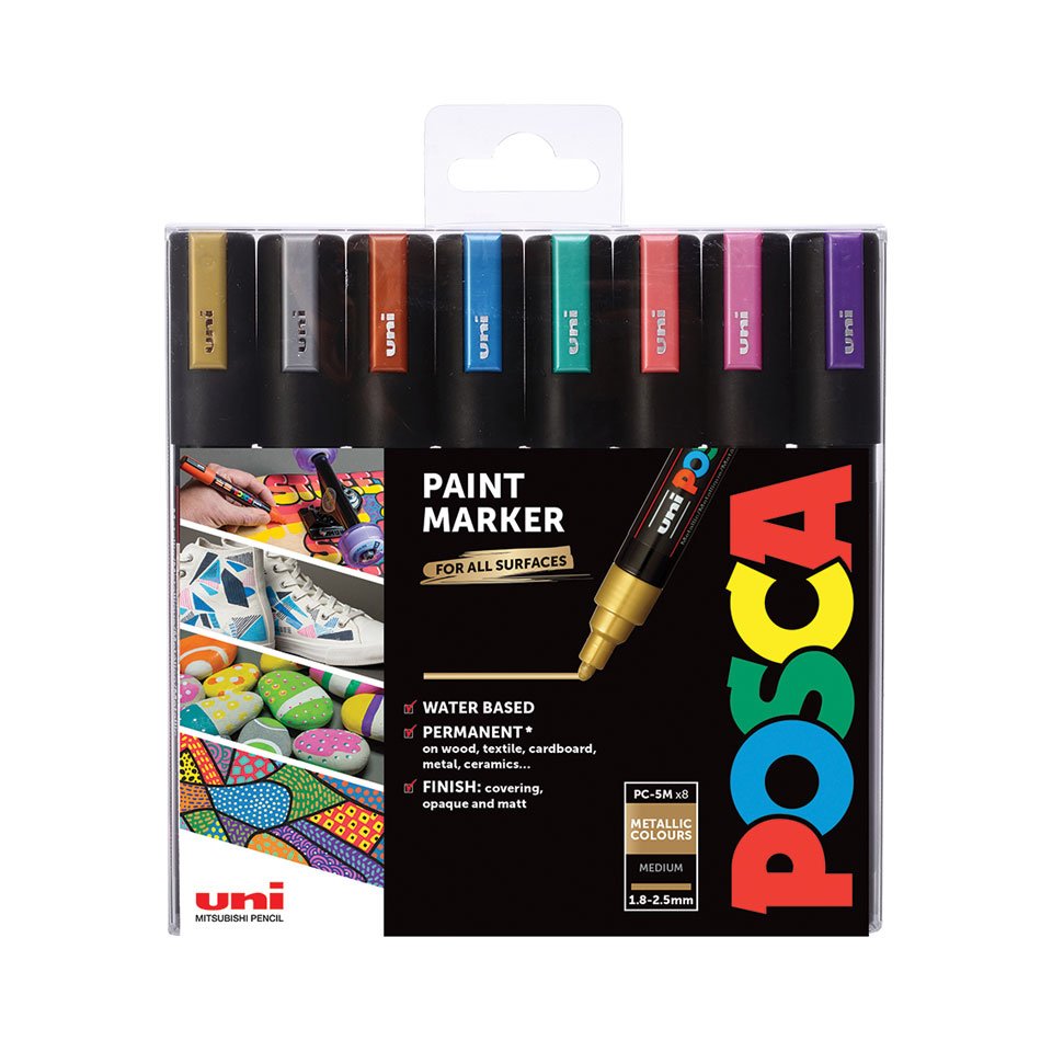 EAN 4902778113554 - POSCA PC-5M marcador 1 pieza(s) Punta redonda Azul metálico imagen 2