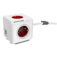 EAN 8718444085850 - Allocacoc 2402RD/FREUPC base múltiple 1,5 m 4 salidas AC Interior Rojo, Blanco imagen 1