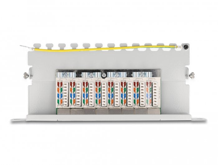Delock Panel De Conexiones De 10" De 8 Puertos Cat.6a 1u Gris