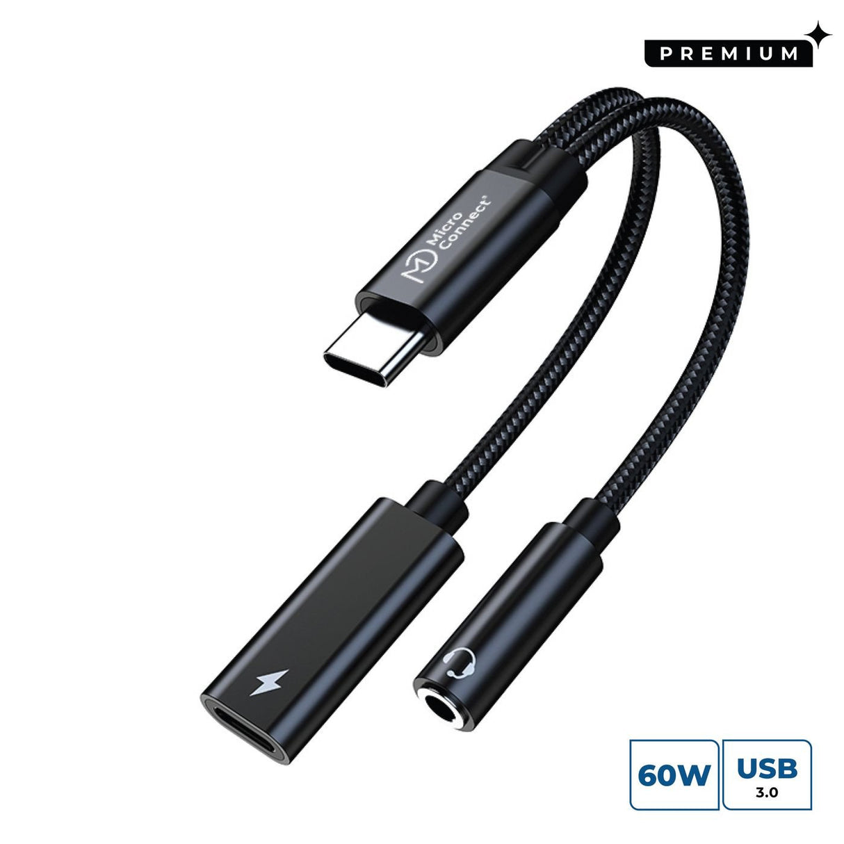 EAN 5715063180266 - Microconnect MC-USBC-AUDIOCF adaptador de cable de vídeo 0,13 m Plata imagen 1