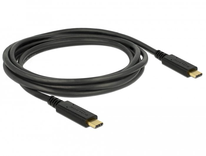 Delock Cable Usb 3.1 Gen 1 Usb Tipo-C St. > Usb Tipo-C St. E-Marker 2m Negro