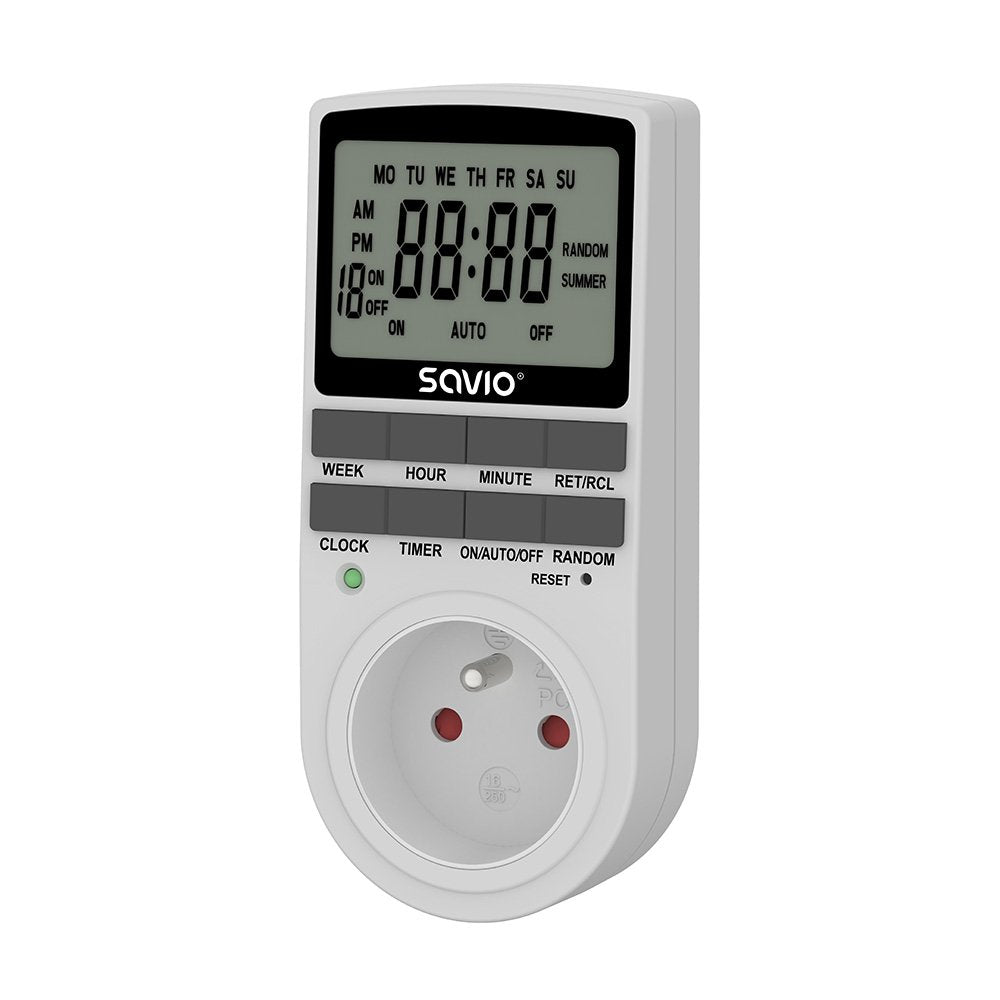 EAN 5901986048213 - Savio AE-03 contador eléctrico Blanco Programador eléctrico diario/semanal imagen 2