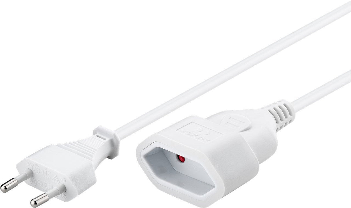 Cable Extension Cee7/16 M A C7/16 H 2,00m Blanco