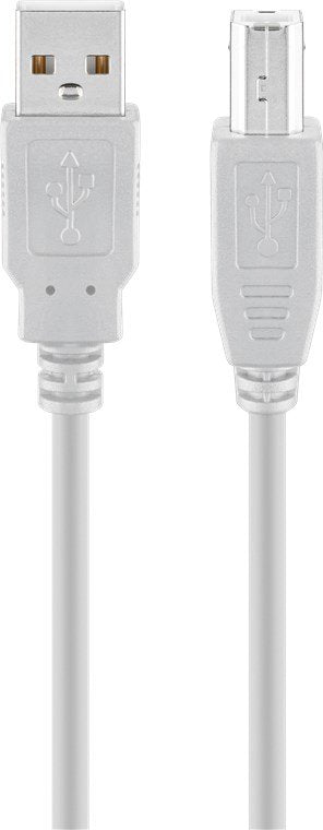 Cable Usb 2.0 A->B Macho A Macho 5 0m Hi-Speed Gris