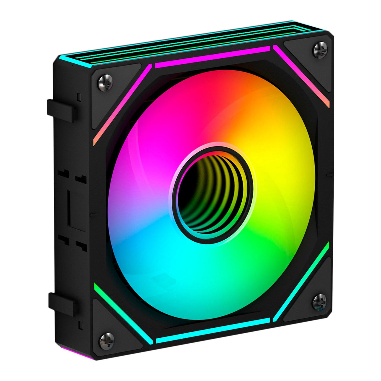 Refrigerador Liquido Cpu Abysm Ab324011 Oceanic Lcd 240 Negro Argb Dual Fan