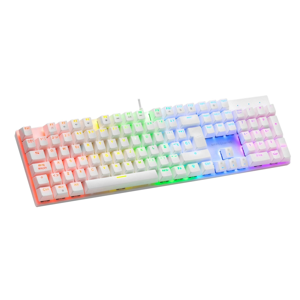 Mars Gaming Mk422 Teclado Gaming Mecanico - Switches Antipolvo - Iluminacion Rgb - Teclas Doble Inyeccion -