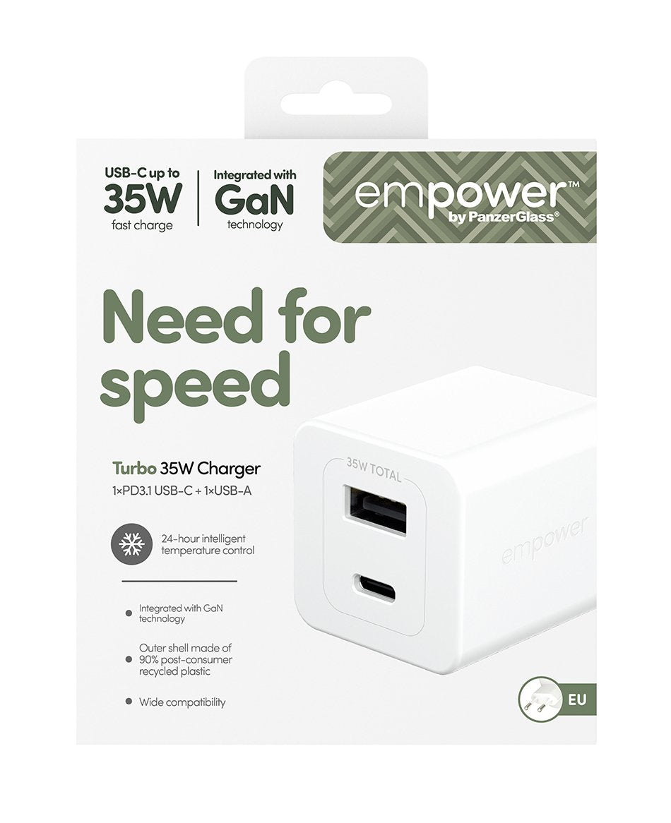 EAN 5715685027550 - PanzerGlass EM94326 cargador de dispositivo móvil Smartphone Blanco Corriente alterna Carga rápida Interi imagen 3