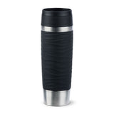 Taza Térmica Emsa Travel Mug  Waves Grande Negro/Acero Inoxidable, 0,5 Litros N2022500