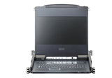 Consola Lcd Panorámica Single Rail Con Switch Kvm Integrado Dvi Usb De 8 Puertos