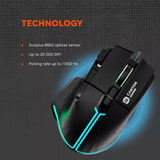 Raton Canyon Gaming Fortnax Gm-636 20000 Dpi Rgb 9 Keys Bk Retail