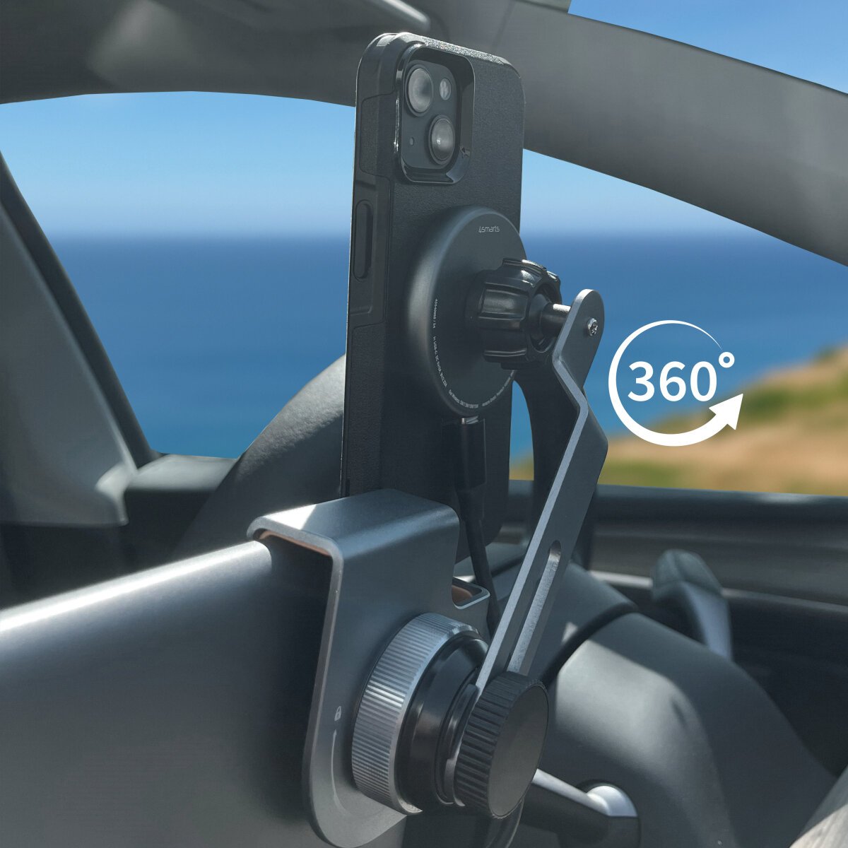 EAN 4252011908875 - 4smarts 541114 soporte Soporte activo para teléfono móvil Wireless charger Negro, Gris imagen 2