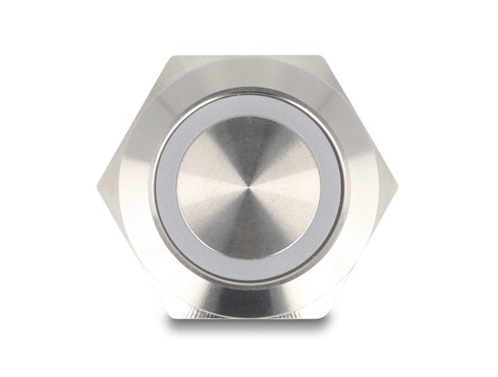 Drucktaster Zum Einbau 19 Mm 4 X Schraubklemme Led Blau