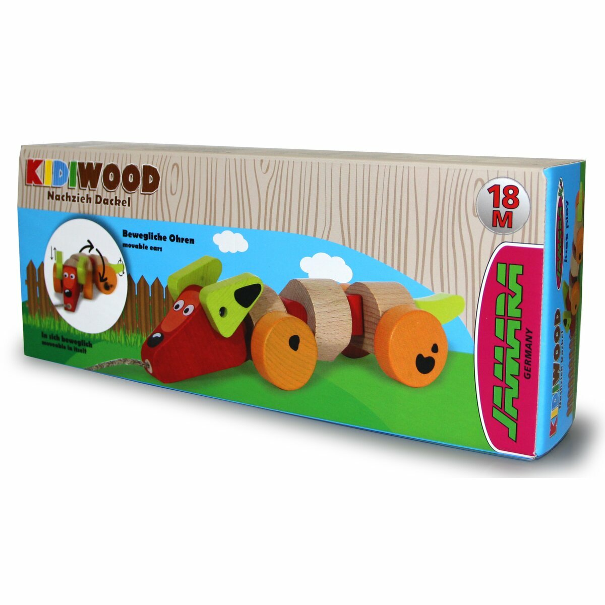 Jamara Juguete De Madera Kidiwood Perro Salchicha Extraíble 1.5+