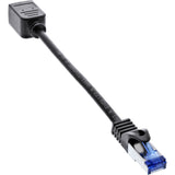 Extensión De Cable De Red  Inline, Protector Rj45, S/Ftp (Pimf), Cat.6a, Libre De Halógenos, Cobre, Negro, 0,2 M