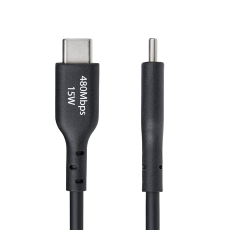 EAN 65030922456 - StarTech.com USB2AC15CMBK cable USB USB 2.0 0,15 m USB A USB C Negro imagen 3