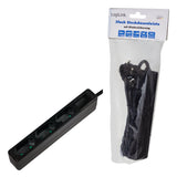 Logilink Lps229b - Regleta De 3 Enchufes (Enchufe Europeo), Color Negro