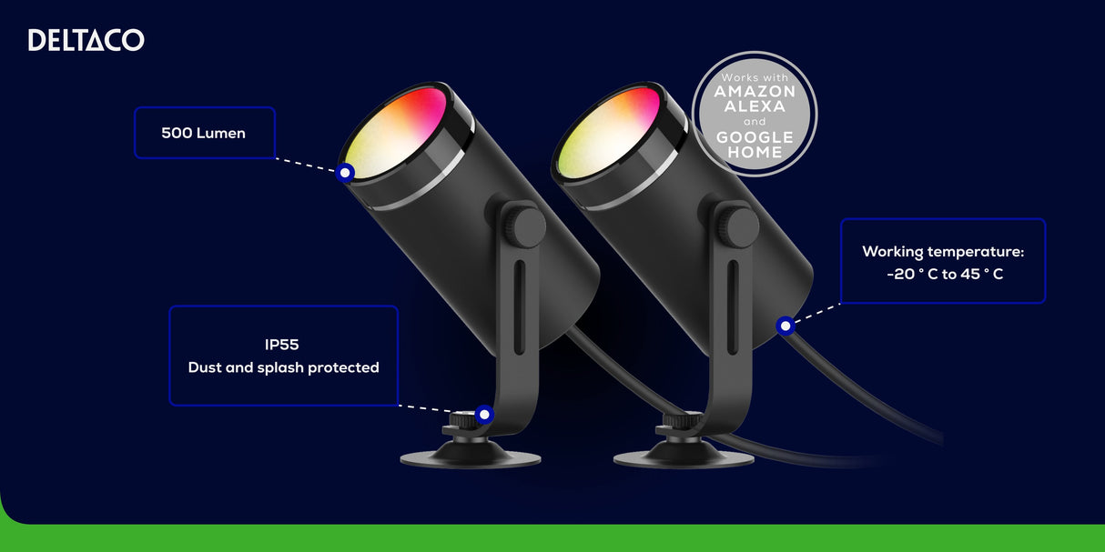 Deltaco Smart Home Gartenleuchten Set