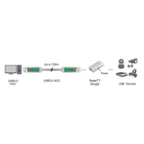 Amplificador Usb De 100m Usb 3.0 Aoc Optico A-M A A-M + Adaptador Hembra-Hembra Azul Aoc Logilink