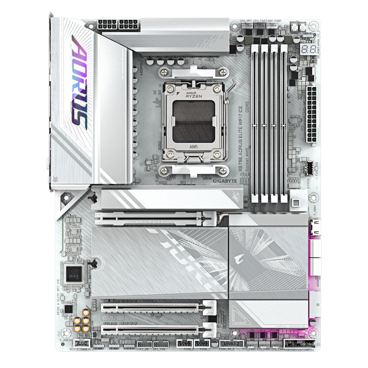 Ga-X870e A Elite Wifi7 Ice (Am5) (D)