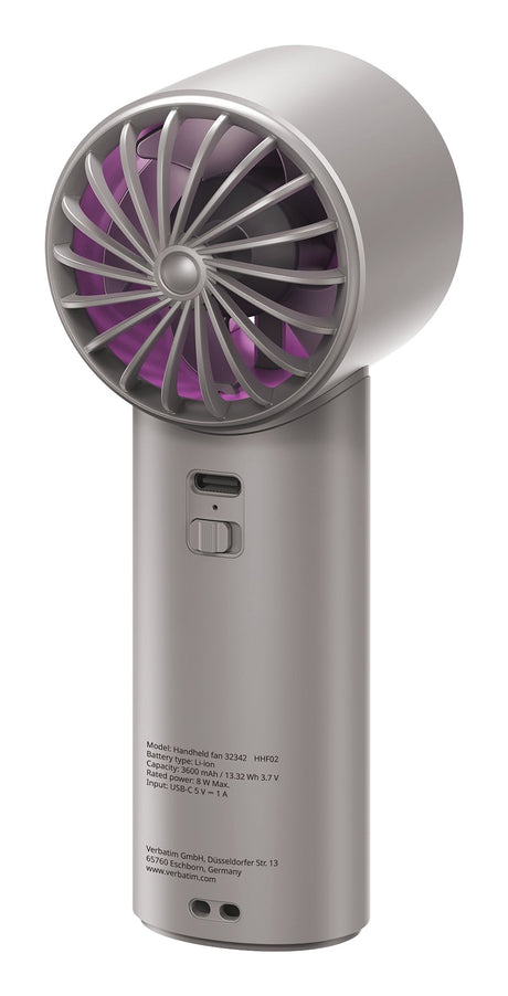 EAN 23942323426 - Verbatim Cool 'n' Go Ice Touch Gris, Púrpura Ventilador de mano imagen 3