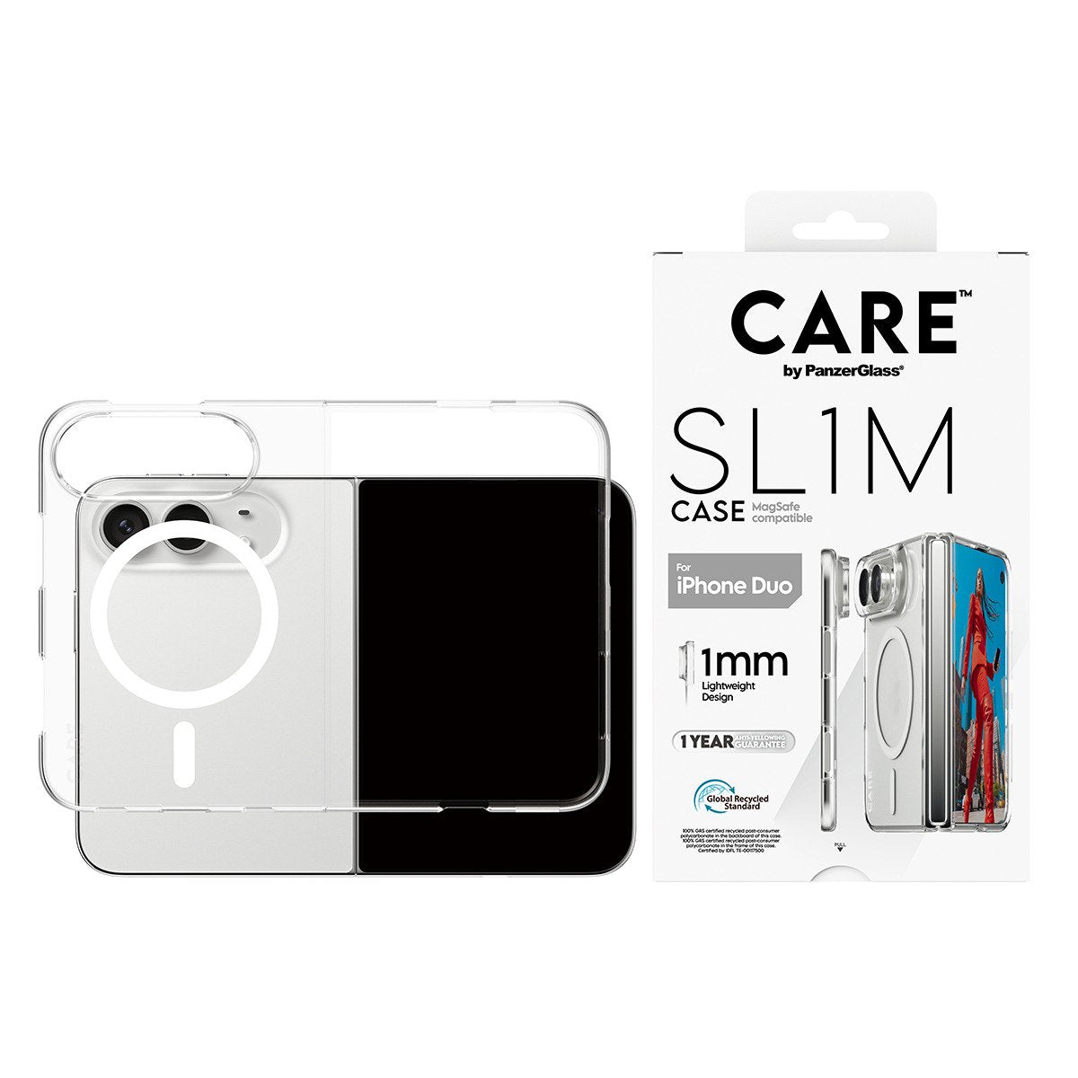 Care By Panzerglass Fashion Case Slim Pc Case Transparent Apple Iphone 2026 Fold