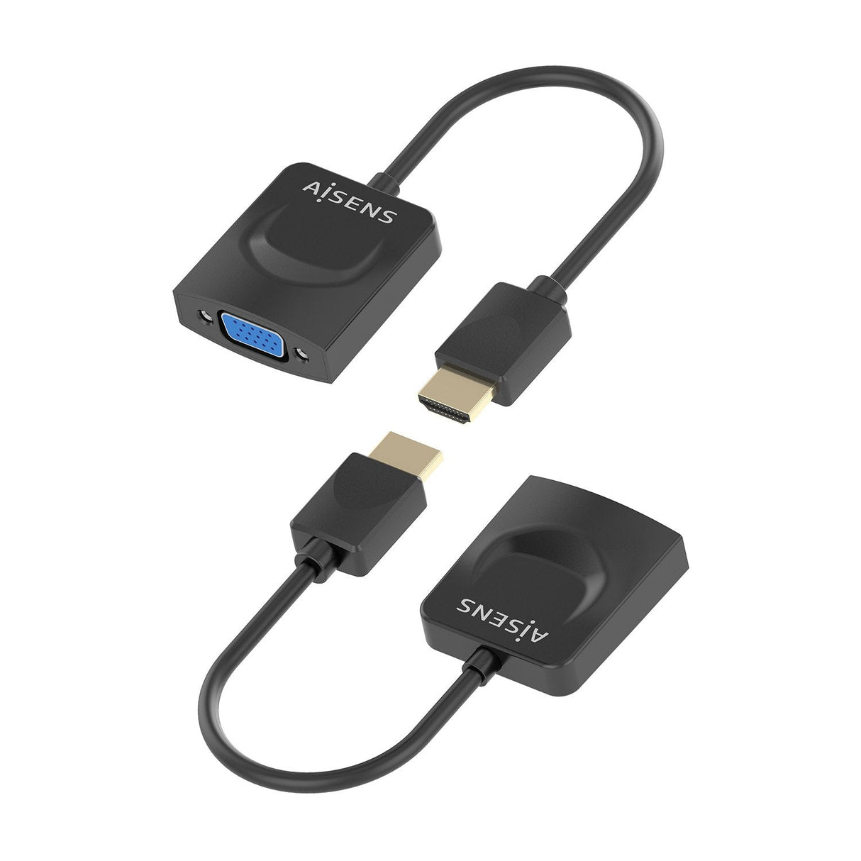 Aisens Conversor Hdmi A Svga, Hdmi A/M-Svga/H, Negro, 15cm