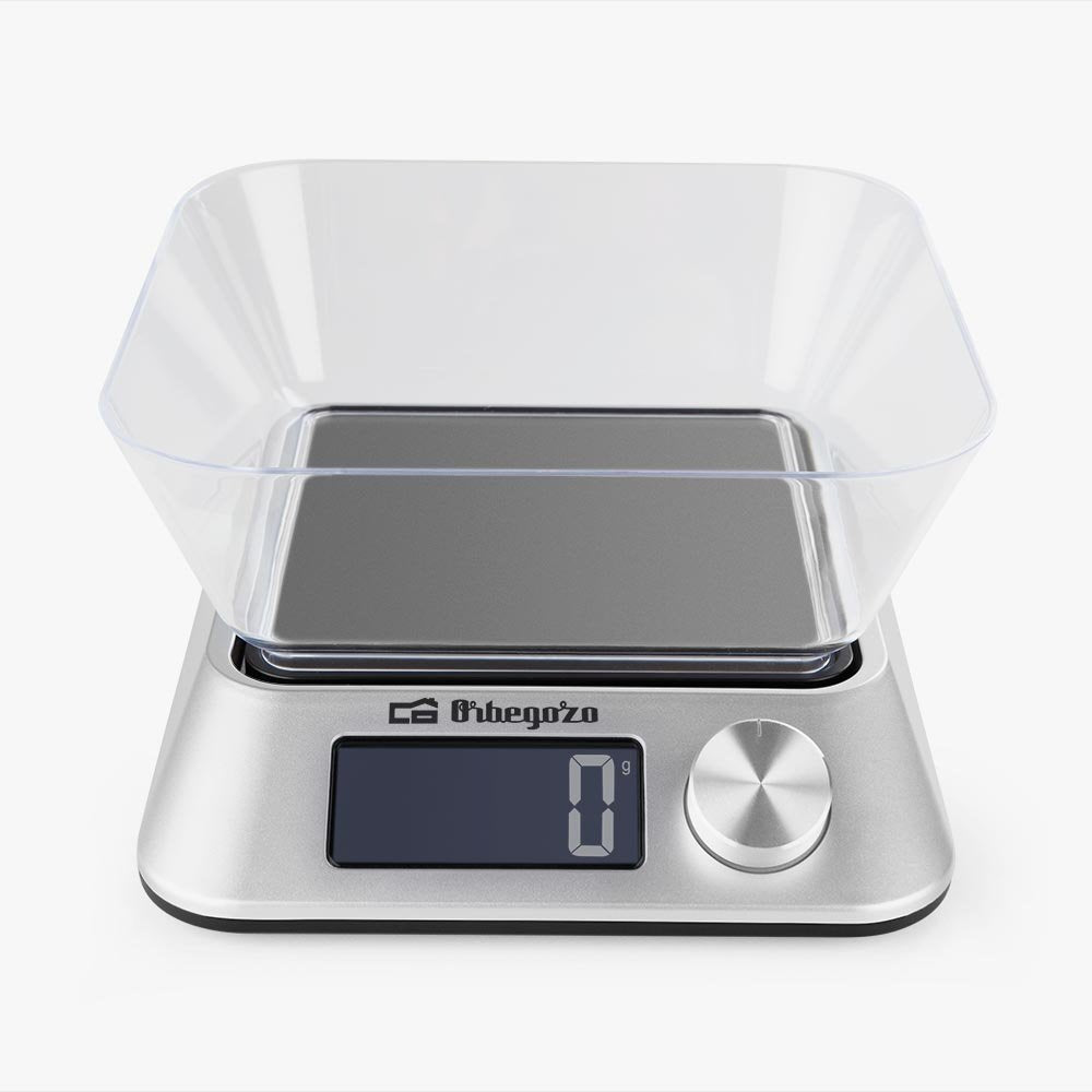 Báscula De Cocina Electrónica Orbegozo Pc 1030 Hasta 5kg Plata