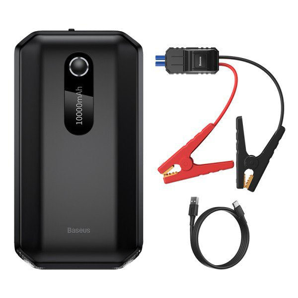 Baseus Car Tool Power Starter / Power Bank Super Energy Max Car Jump Starter (Peak Current 1000a / 10000 Mah) Black (Cgnl020101)