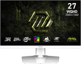 68,6 Cm (27") 2560 X 1440 Pixel Msi 9s6-3cf99t-001 16:9 Wide Quad Hd Rapid Ips 0,5 Ms 200 Hz Hdr Displayport Hdmi Pivot Height Vesa