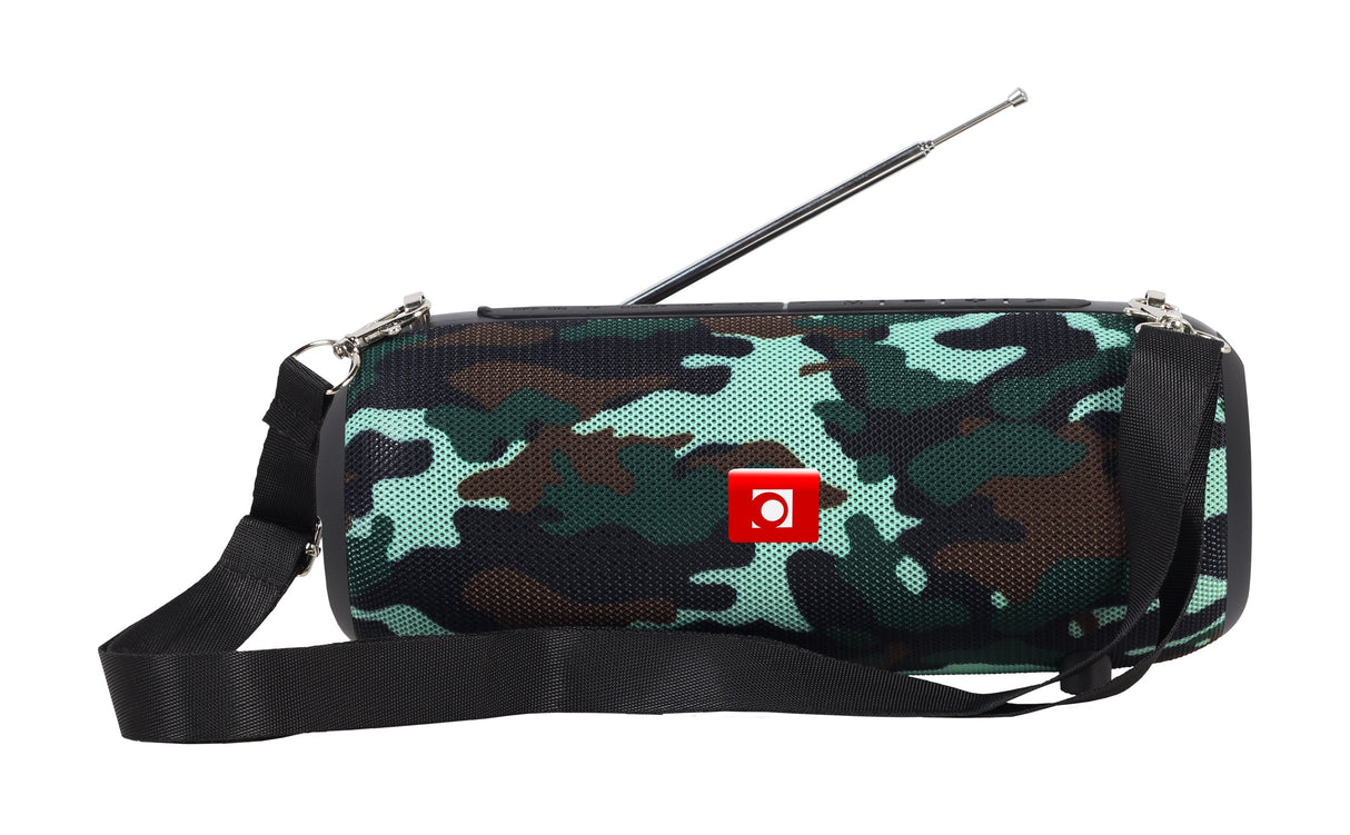 Altavoz Bluetooth Portátil Gembird Spk-Bt-17-Cm Radio Fm, Micrófono Integrado, Patrón Camo, Usb, Aux, Microsd