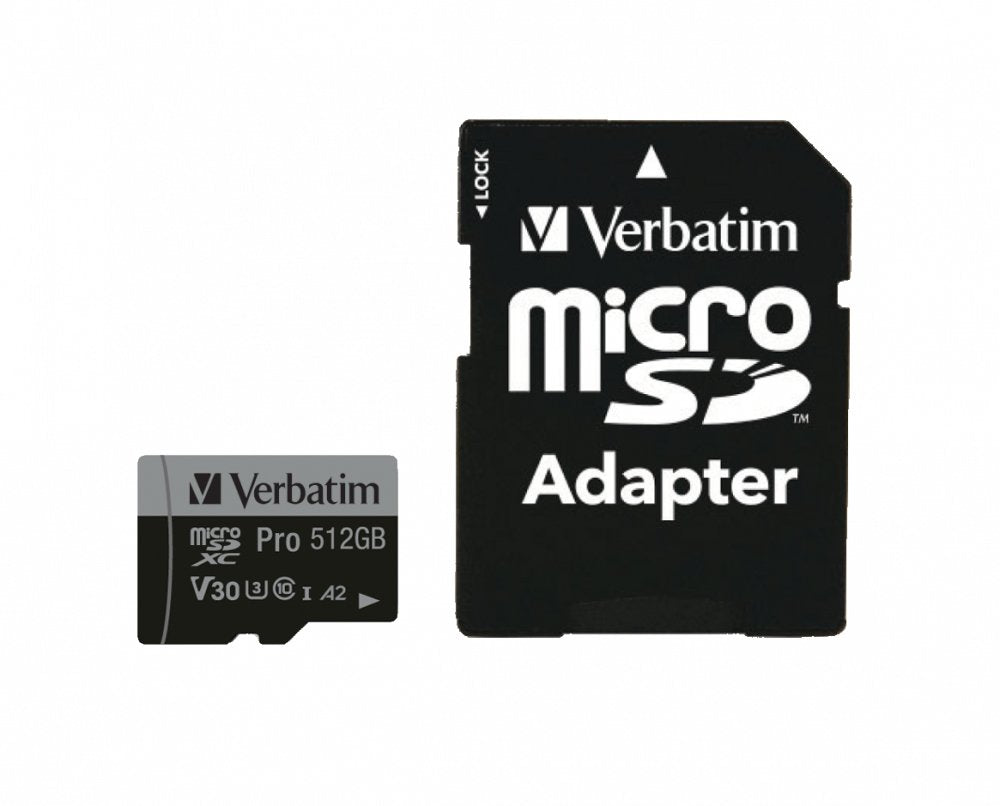 Verbatim Microsdxc-Card 512gb, Pro, U3, Uhs-I, 4k Uhd