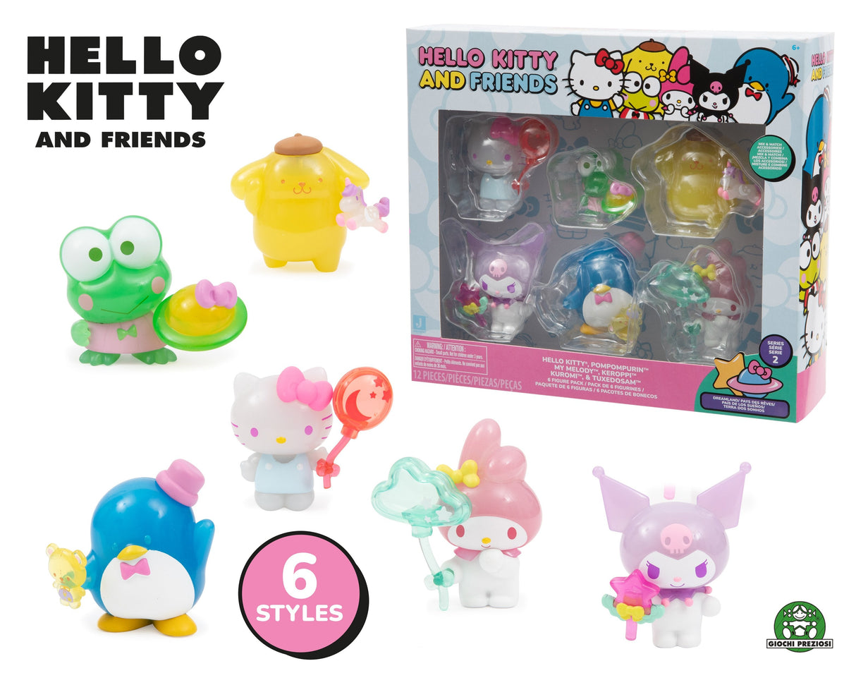 Blister 6 Figuras Hello Kitty 5cm
