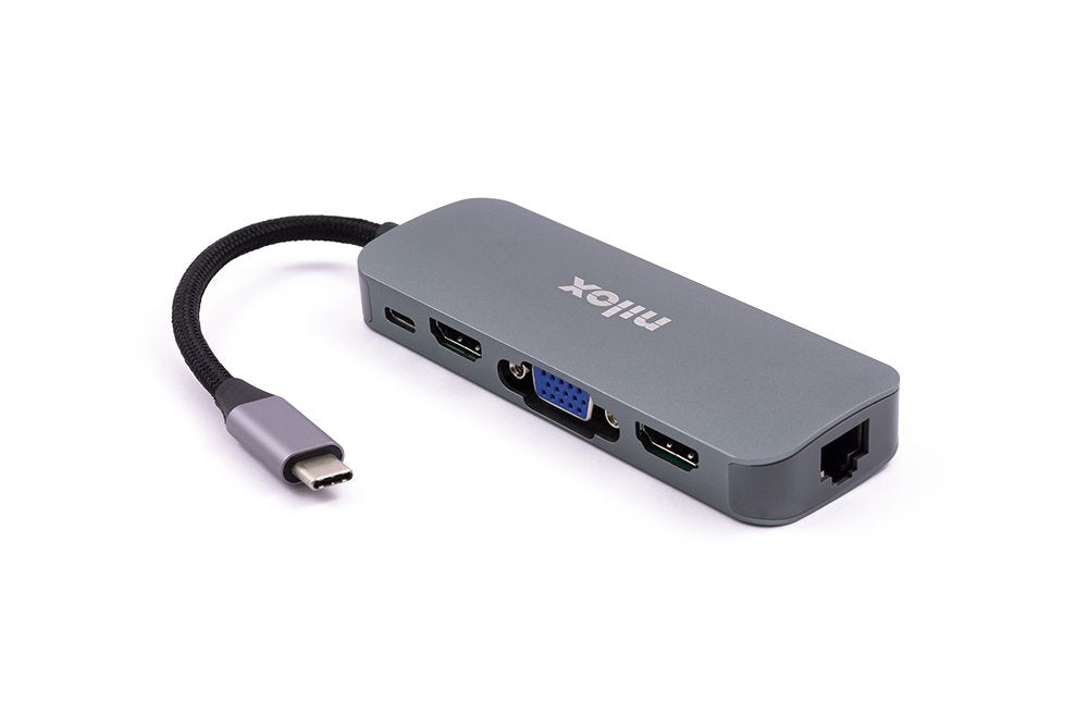 Docking Station Nilox Tipo C A 3x Usb 3.0 1x Hdmi 1x Vga 1x Tipo C 1x Rj45
