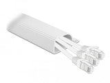 Delock Cablekanal Für Untertischmontage 63 X 28 Mm - Länge 400 Mm 2 Stück Weiss