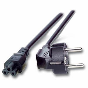 Efb Cable De Alimentación Contacto De Protección 90°-C15 180°,Sw,1.8m,3x0,75mm