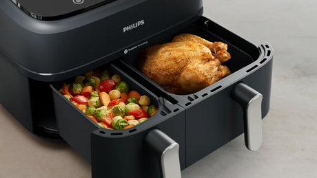 EAN 8720389033001 - Philips 3000 series NA351/00 freidora Doble 9 L Independiente 2750 W Freidora de aire caliente Gris imagen 4