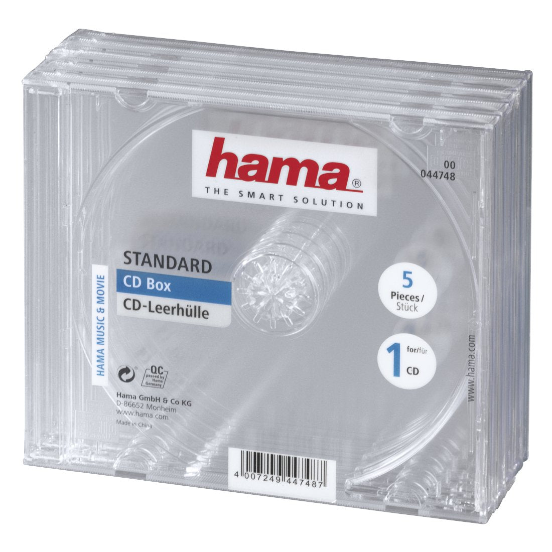 1x5 Hama Cd Jewel-Case Transparent                44748