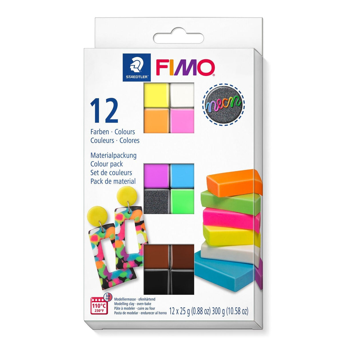 Staedtler 8013 C12-3 Fimo Effect Colour Pack - Arcilla Polimérica Para Modelar De Secado Al Horno