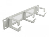 Delock 10 Barra Escobilla Gestión Cable 3 Soportes 1 U Gris