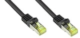 Goodconnections Rj45 Cable De Red Mit Cat. 7 Rohcable Und Rastnasenschutz (), S Ftp, Pimf, Halogenfrei, 500mhz, Ofc, Schwarz, 20m,