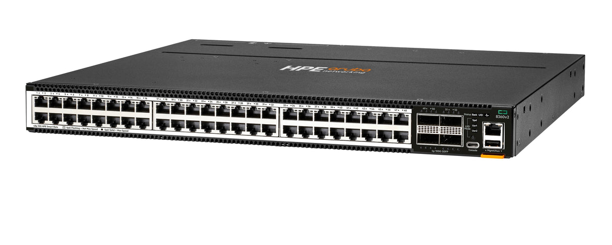 EAN 190017590943 - HPE Aruba Networking CX 8360-48XT4C v2 48p 1G/10GBase-T 4p 100G QSFP28 FB 3 Fans 2AC Bundle imagen 2