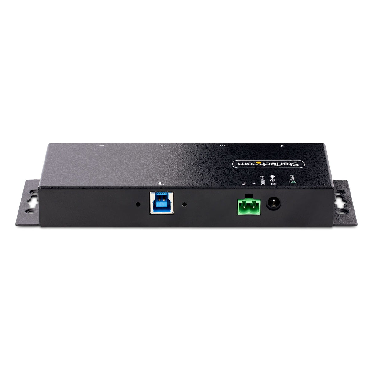 Startech Hub Industrial Usb 3.0 De 5gbps De 4 Puertos - Concentrador Usb Con Protección De Picos Y Descargas Esd - Ladrón Usb-A De Montaje En Pared/Escritorio/Din