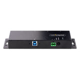 Startech Hub Industrial Usb 3.0 De 5gbps De 4 Puertos - Concentrador Usb Con Protección De Picos Y Descargas Esd - Ladrón Usb-A De Montaje En Pared/Escritorio/Din